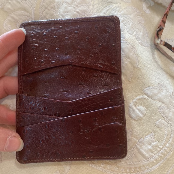 Like new! Vintage Giorgio Bernini ostrich wallet - Picture 2 of 6